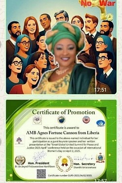 Meet our Global Voice Maker, of Peace and Justice loving Humanist, Agnes Fortune-Cannon from Liberia 🇱🇷