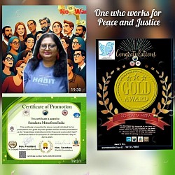 Meet our Global Voice Maker, of Peace and Justice loving Humanist,  Ms.Somdat Mitra from India 🇮🇳